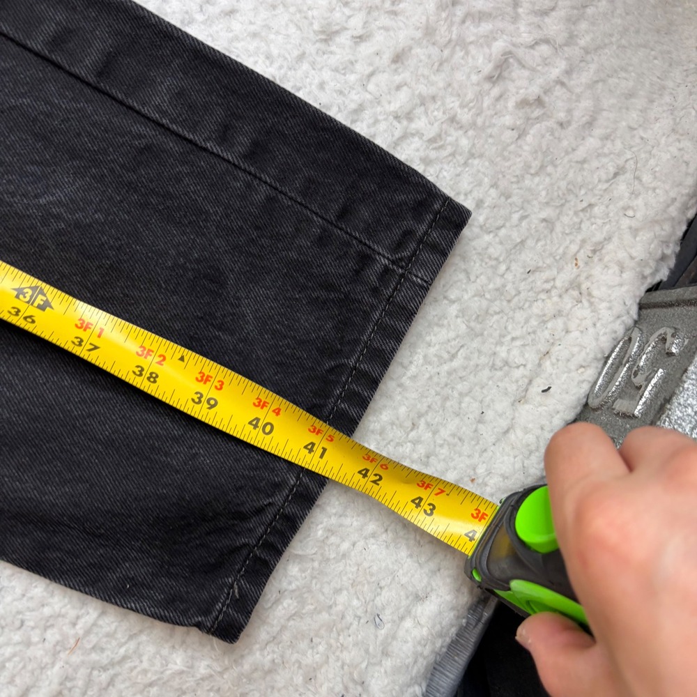 Y2K Levis 501xx Straight Fit Jeans Mens 34x32 (32x30) Black Denim Button Fly - Picture 9 of 9